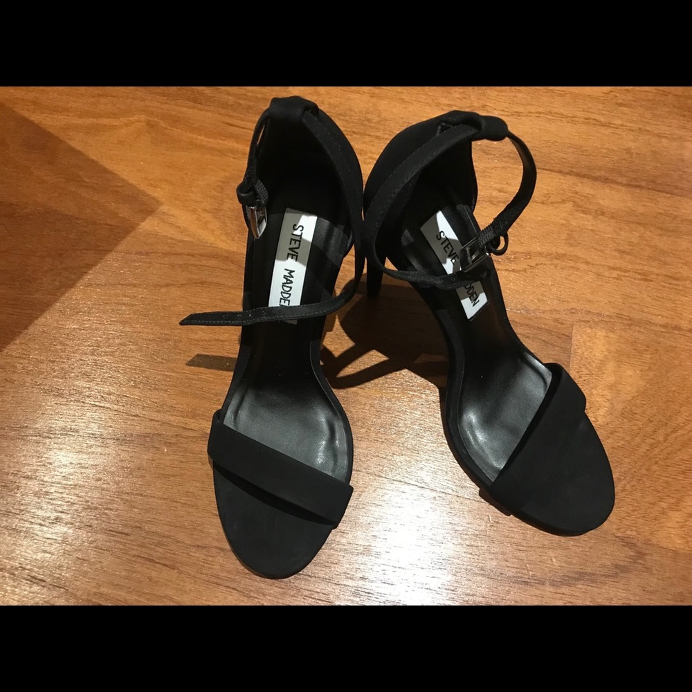 New Steve Madden ANGELINA BLACK NUBUCK size 6M